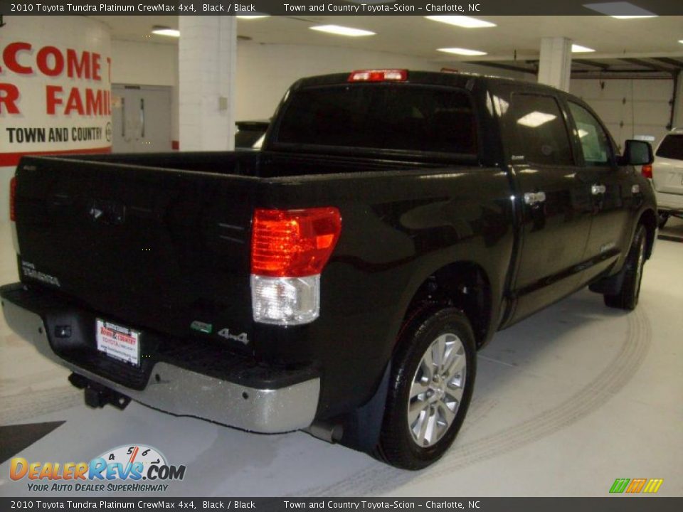 2010 Toyota Tundra Platinum CrewMax 4x4 Black / Black Photo #5