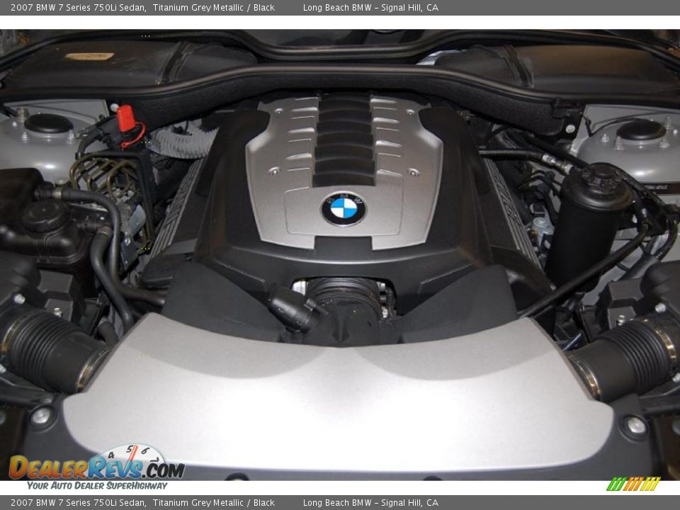 2007 BMW 7 Series 750Li Sedan Titanium Grey Metallic / Black Photo #31