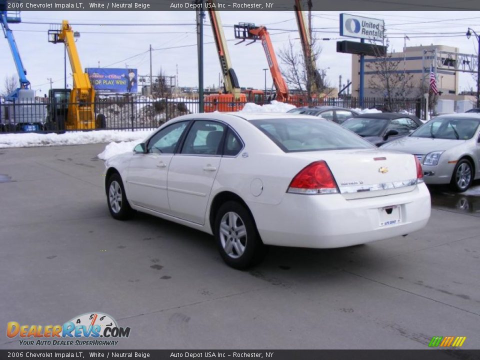 2006 Chevrolet Impala LT White / Neutral Beige Photo #6