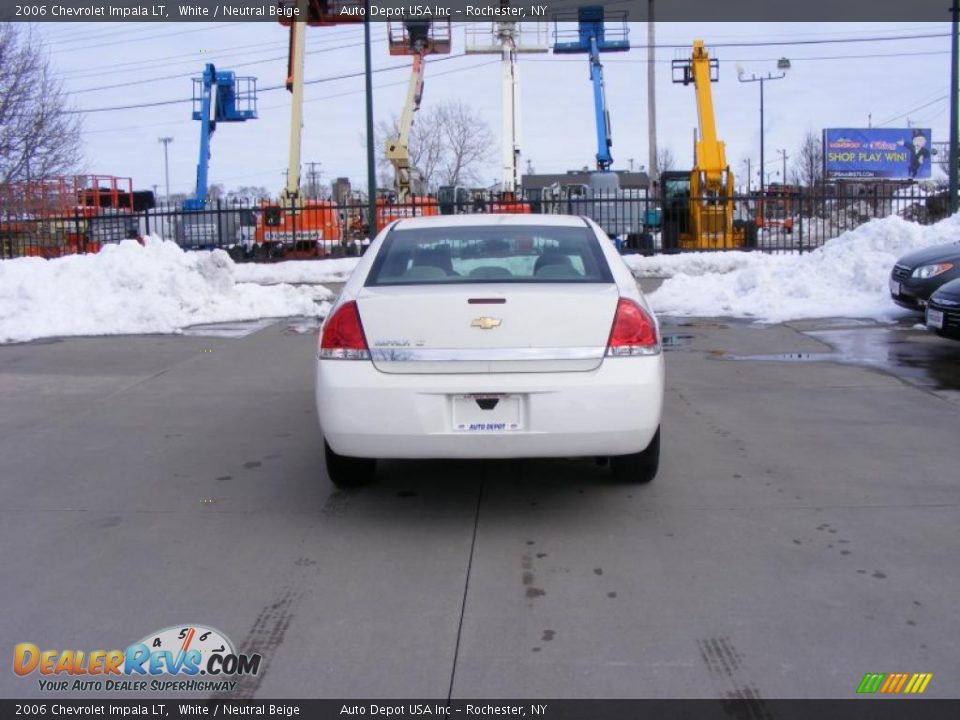 2006 Chevrolet Impala LT White / Neutral Beige Photo #7