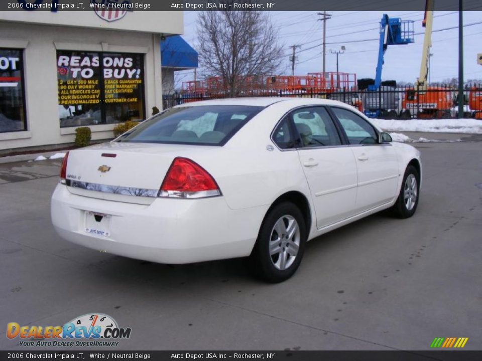 2006 Chevrolet Impala LT White / Neutral Beige Photo #8
