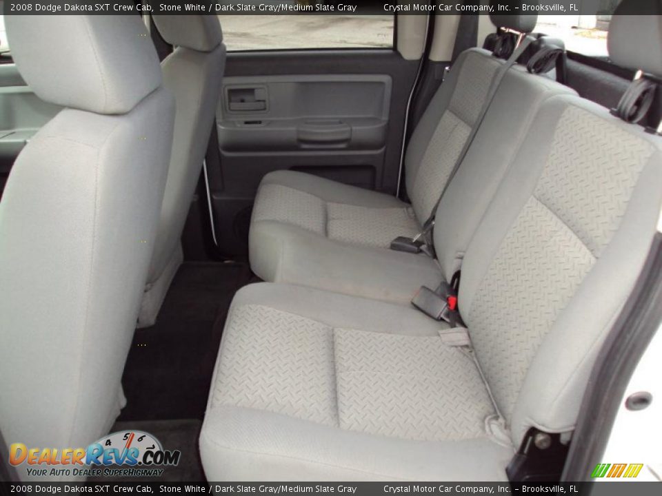2008 Dodge Dakota SXT Crew Cab Stone White / Dark Slate Gray/Medium Slate Gray Photo #5