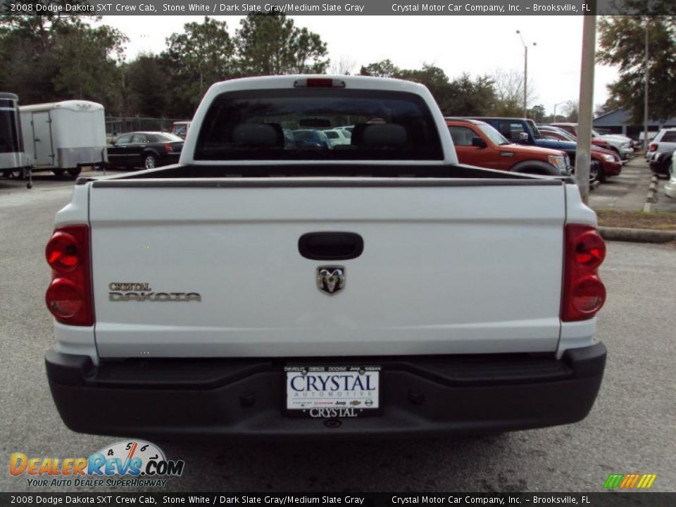 2008 Dodge Dakota SXT Crew Cab Stone White / Dark Slate Gray/Medium Slate Gray Photo #7