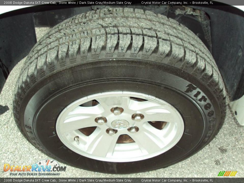 2008 Dodge Dakota SXT Crew Cab Stone White / Dark Slate Gray/Medium Slate Gray Photo #14