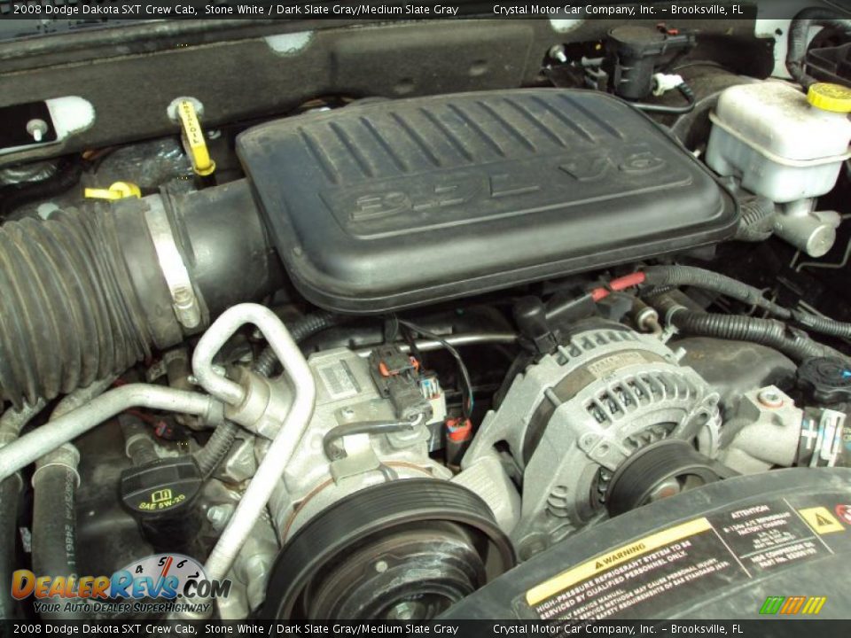 2008 Dodge Dakota SXT Crew Cab Stone White / Dark Slate Gray/Medium Slate Gray Photo #16