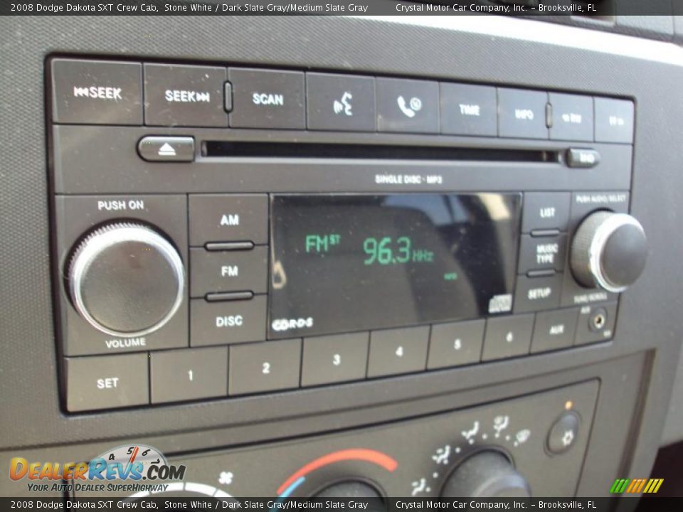 2008 Dodge Dakota SXT Crew Cab Stone White / Dark Slate Gray/Medium Slate Gray Photo #19