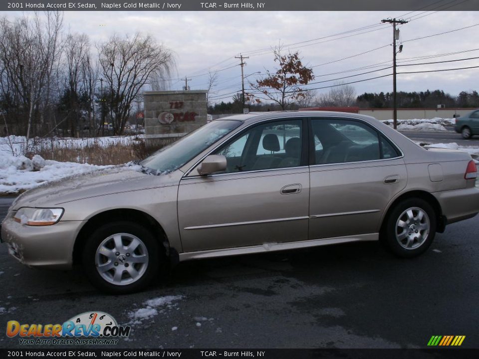 2001 Honda Accord EX Sedan Naples Gold Metallic / Ivory Photo #4