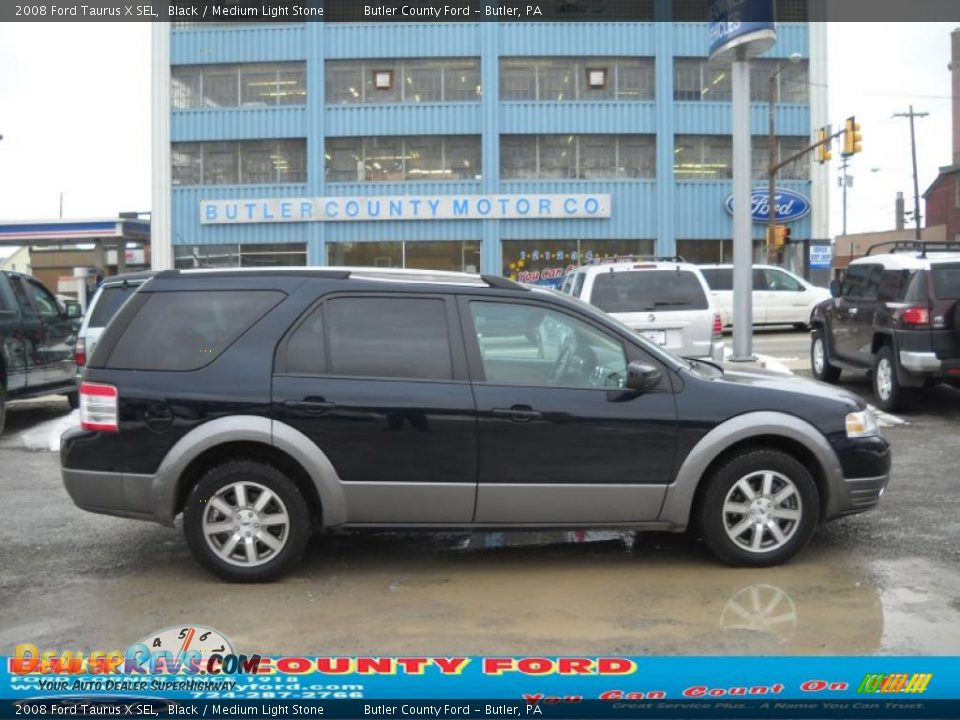 2008 Ford Taurus X SEL Black / Medium Light Stone Photo #1