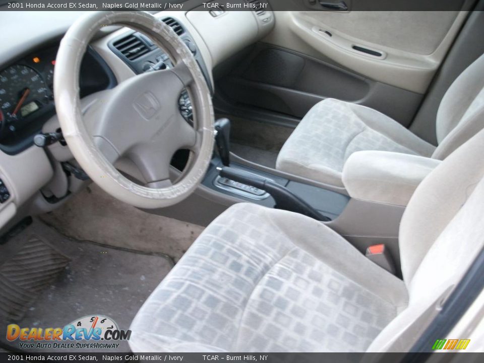 2001 Honda Accord EX Sedan Naples Gold Metallic / Ivory Photo #9