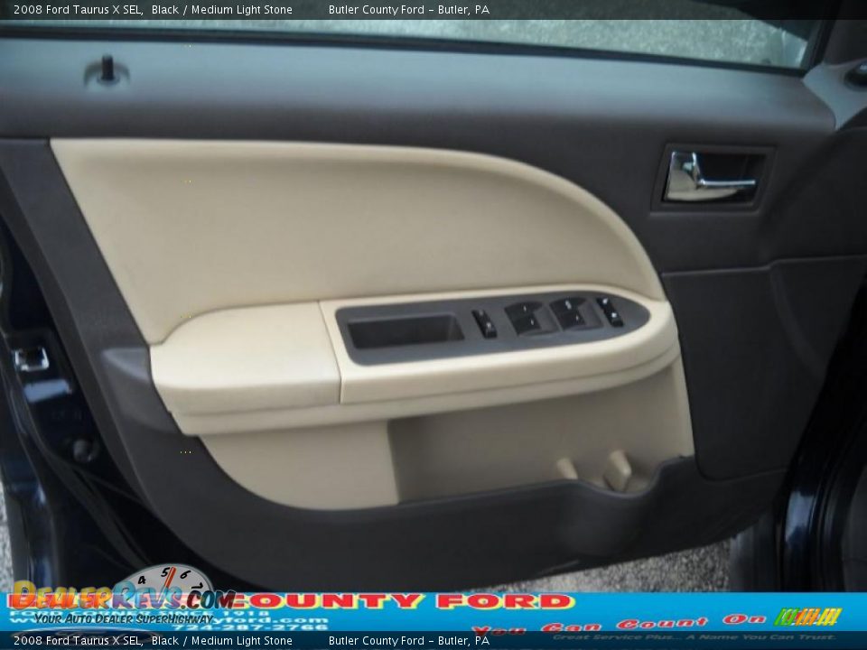 2008 Ford Taurus X SEL Black / Medium Light Stone Photo #6