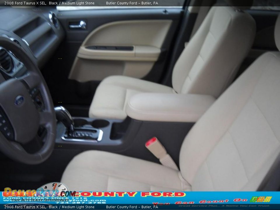 2008 Ford Taurus X SEL Black / Medium Light Stone Photo #8