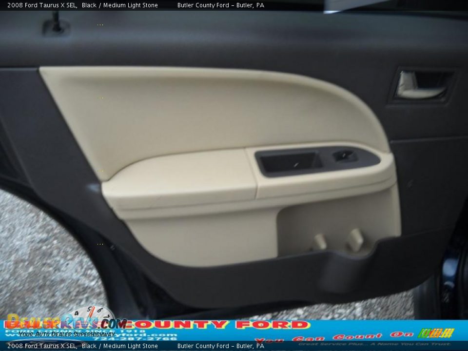 2008 Ford Taurus X SEL Black / Medium Light Stone Photo #10