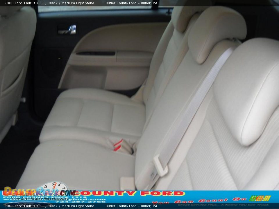 2008 Ford Taurus X SEL Black / Medium Light Stone Photo #12