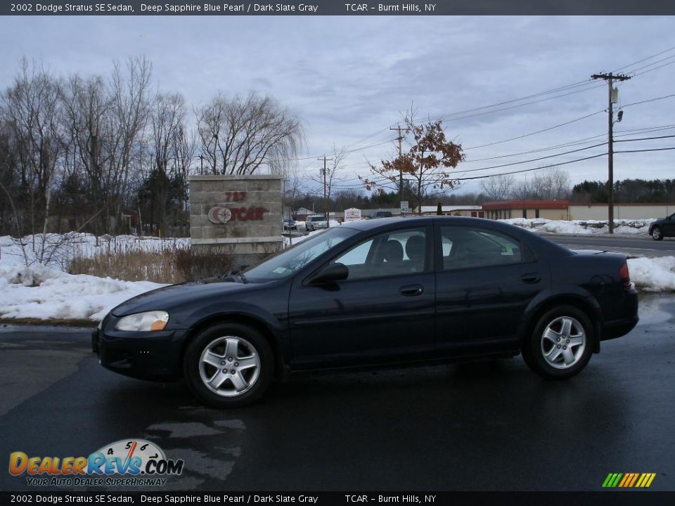 2002 Dodge Stratus SE Sedan Deep Sapphire Blue Pearl / Dark Slate Gray Photo #1