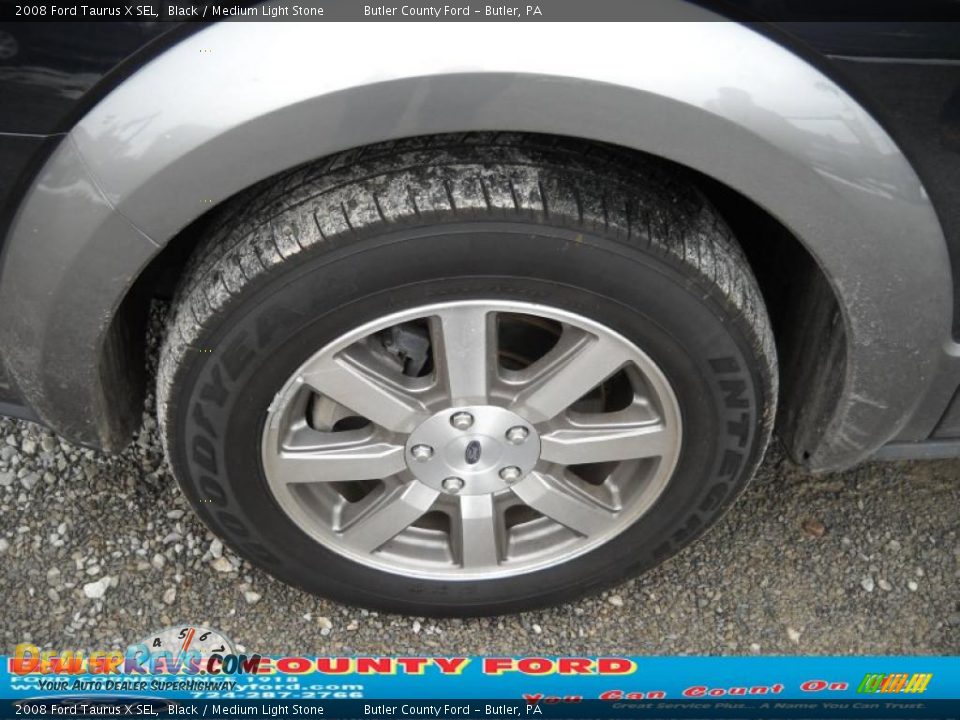 2008 Ford Taurus X SEL Black / Medium Light Stone Photo #16
