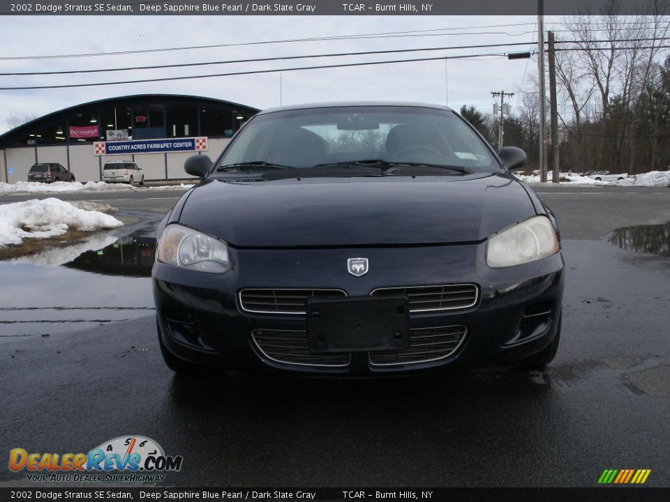 2002 Dodge Stratus SE Sedan Deep Sapphire Blue Pearl / Dark Slate Gray Photo #3