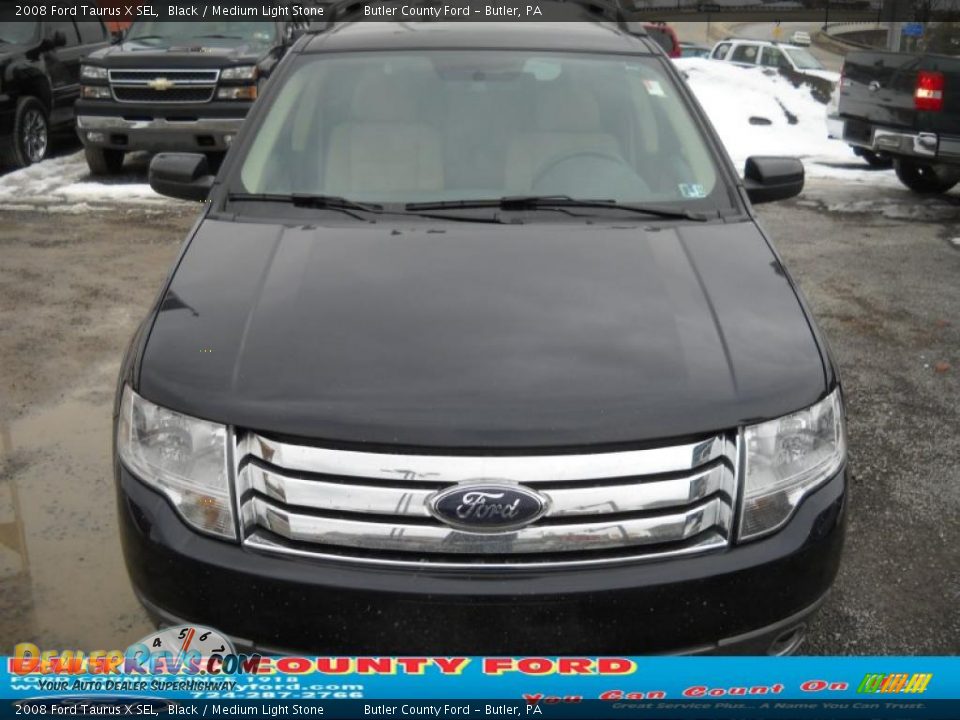 2008 Ford Taurus X SEL Black / Medium Light Stone Photo #19