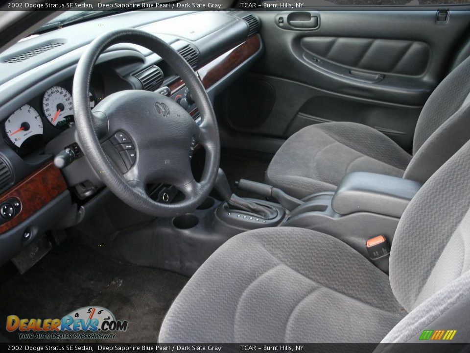 2002 Dodge Stratus SE Sedan Deep Sapphire Blue Pearl / Dark Slate Gray Photo #6