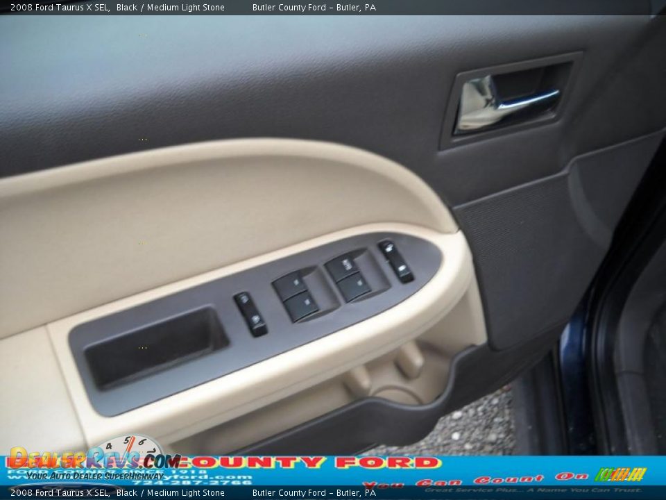 2008 Ford Taurus X SEL Black / Medium Light Stone Photo #21