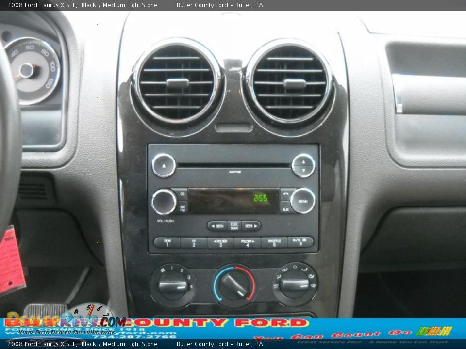 2008 Ford Taurus X SEL Black / Medium Light Stone Photo #22