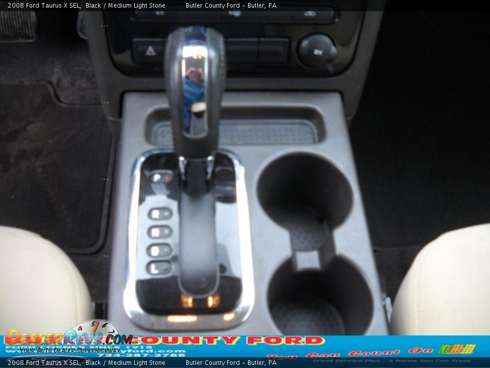 2008 Ford Taurus X SEL Black / Medium Light Stone Photo #23