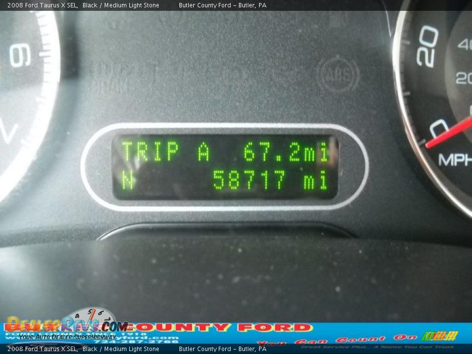 2008 Ford Taurus X SEL Black / Medium Light Stone Photo #25