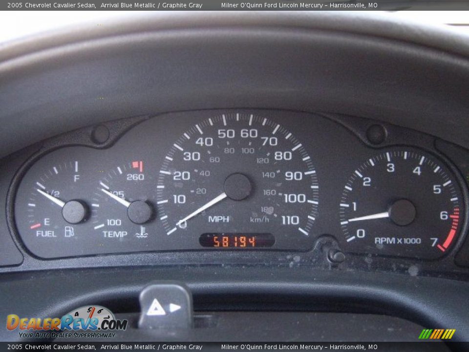 2005 Chevrolet Cavalier Sedan Arrival Blue Metallic / Graphite Gray Photo #24