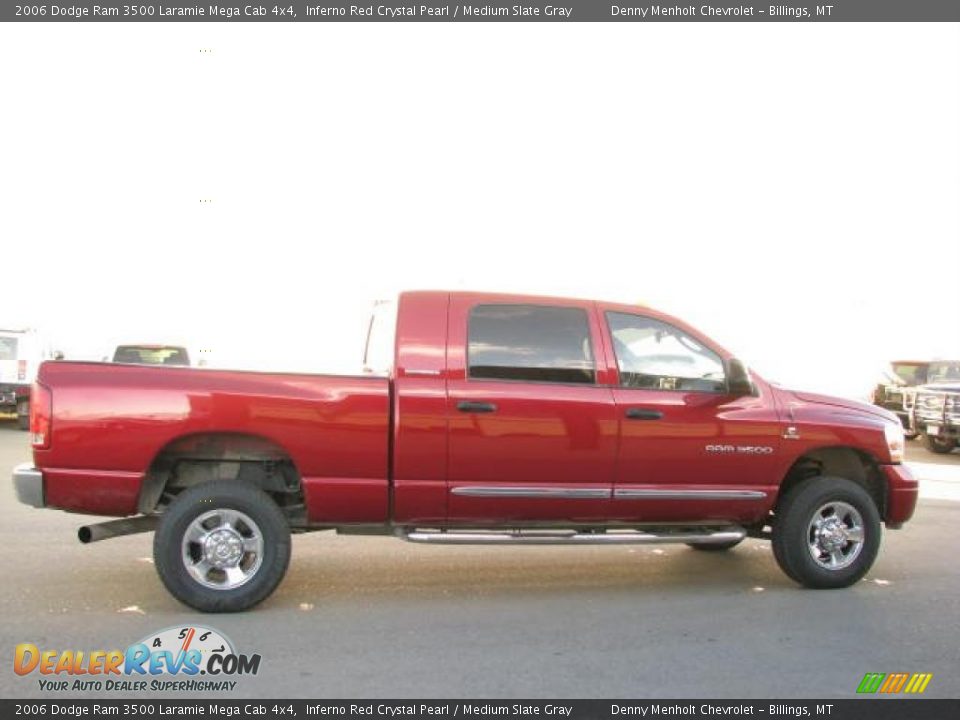 2006 Dodge Ram 3500 Laramie Mega Cab 4x4 Inferno Red Crystal Pearl / Medium Slate Gray Photo #5