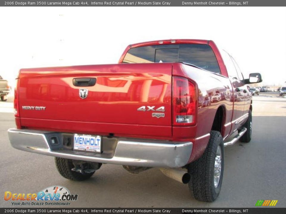 2006 Dodge Ram 3500 Laramie Mega Cab 4x4 Inferno Red Crystal Pearl / Medium Slate Gray Photo #6