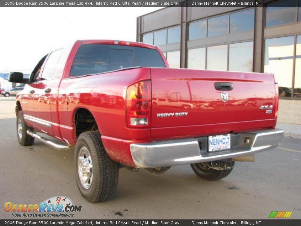 2006 Dodge Ram 3500 Laramie Mega Cab 4x4 Inferno Red Crystal Pearl / Medium Slate Gray Photo #7
