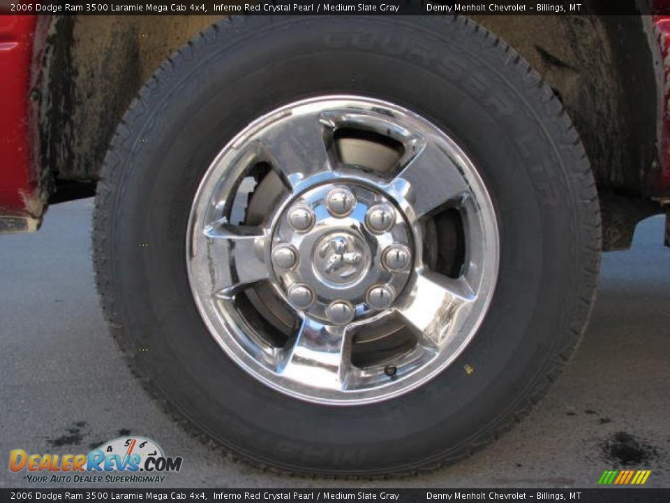 2006 Dodge Ram 3500 Laramie Mega Cab 4x4 Inferno Red Crystal Pearl / Medium Slate Gray Photo #9
