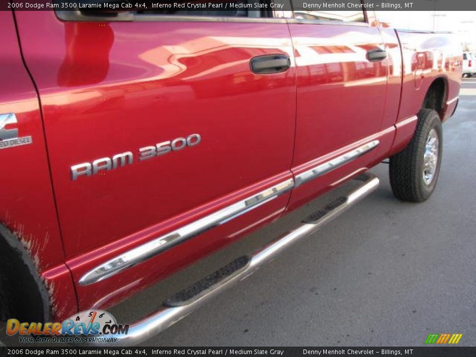2006 Dodge Ram 3500 Laramie Mega Cab 4x4 Inferno Red Crystal Pearl / Medium Slate Gray Photo #10