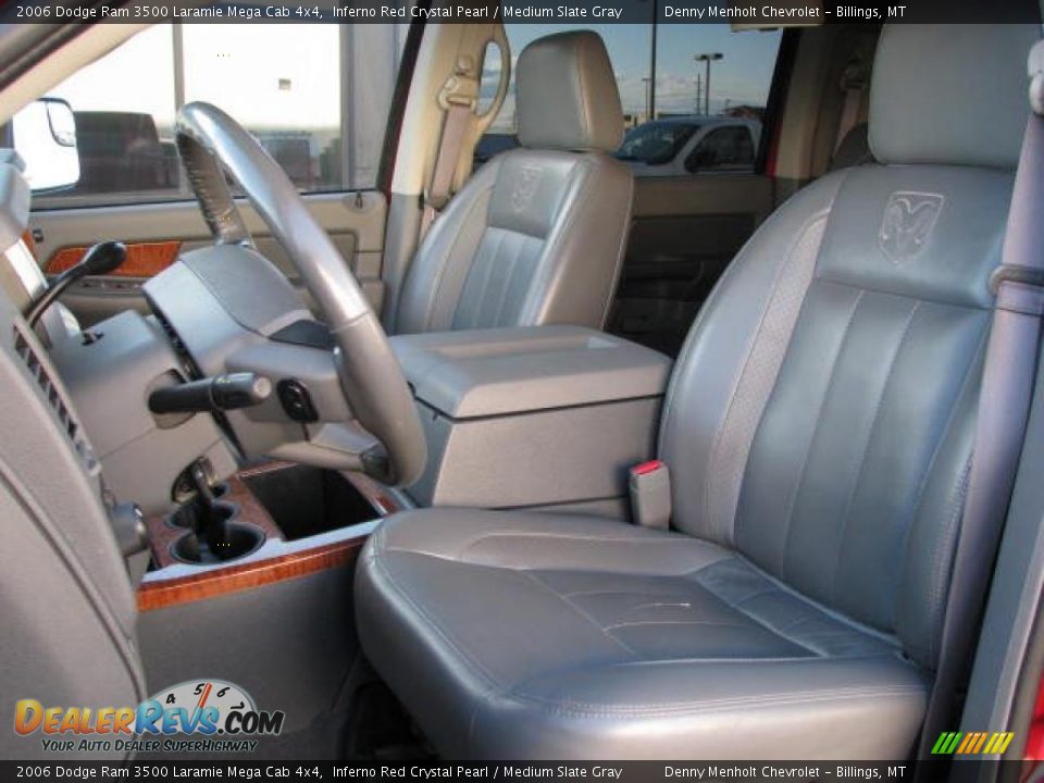 2006 Dodge Ram 3500 Laramie Mega Cab 4x4 Inferno Red Crystal Pearl / Medium Slate Gray Photo #14