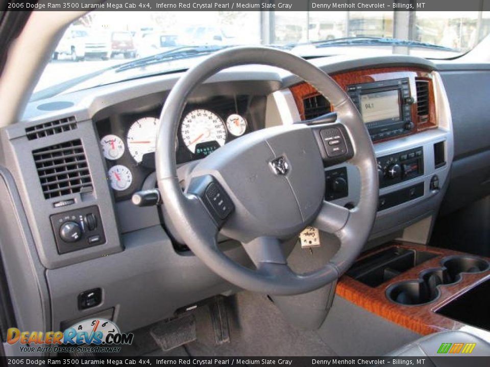 2006 Dodge Ram 3500 Laramie Mega Cab 4x4 Inferno Red Crystal Pearl / Medium Slate Gray Photo #15