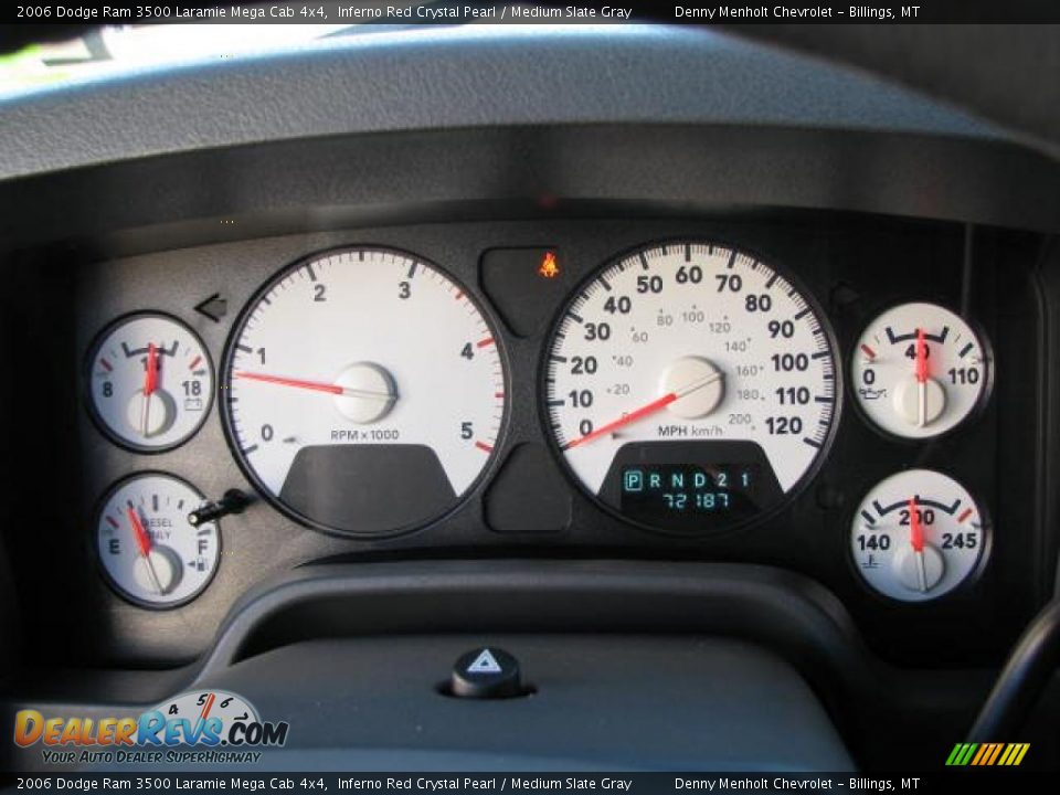 2006 Dodge Ram 3500 Laramie Mega Cab 4x4 Inferno Red Crystal Pearl / Medium Slate Gray Photo #19