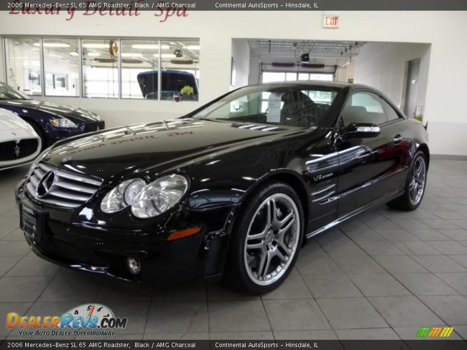 2006 Mercedes-Benz SL 65 AMG Roadster Black / AMG Charcoal Photo #11