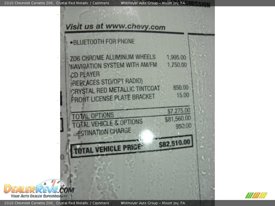 2010 Chevrolet Corvette Z06 Crystal Red Metallic / Cashmere Photo #10