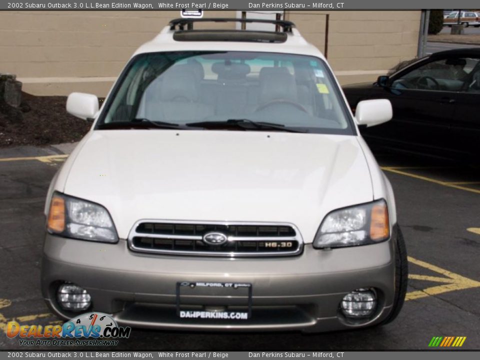 2002 Subaru Outback 3.0 L.L.Bean Edition Wagon White Frost Pearl / Beige Photo #2