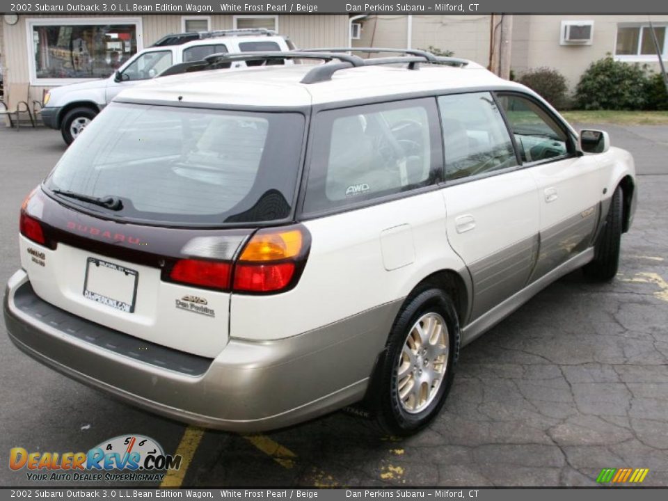 2002 Subaru Outback 3.0 L.L.Bean Edition Wagon White Frost Pearl / Beige Photo #5