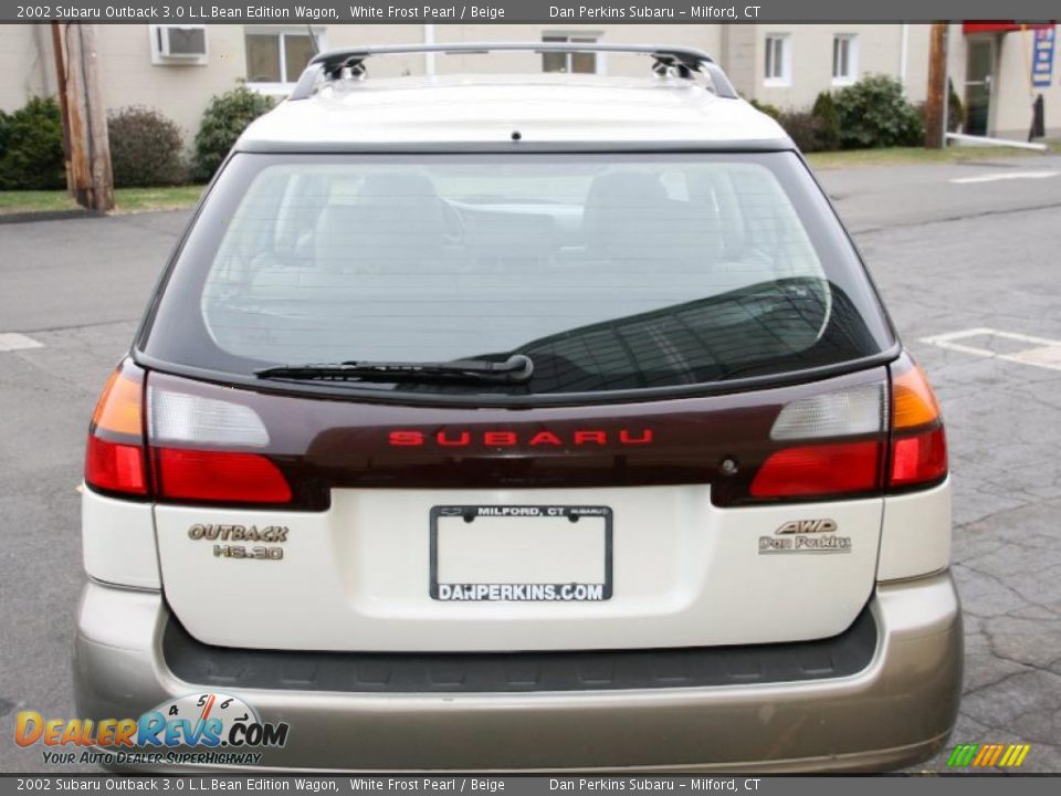 2002 Subaru Outback 3.0 L.L.Bean Edition Wagon White Frost Pearl / Beige Photo #6