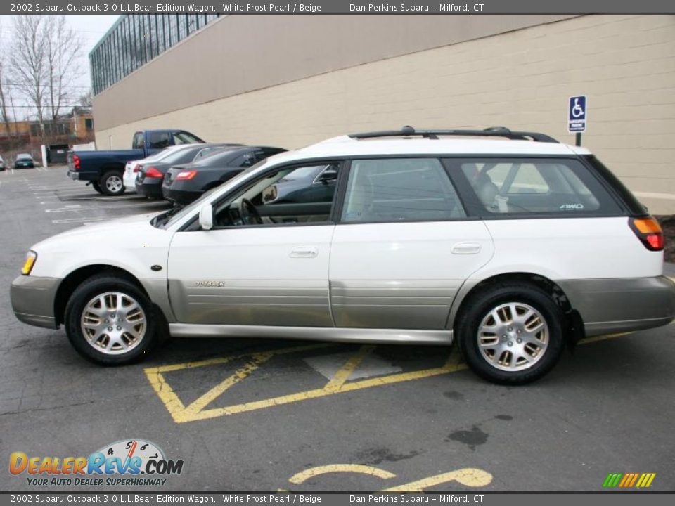 2002 Subaru Outback 3.0 L.L.Bean Edition Wagon White Frost Pearl / Beige Photo #8
