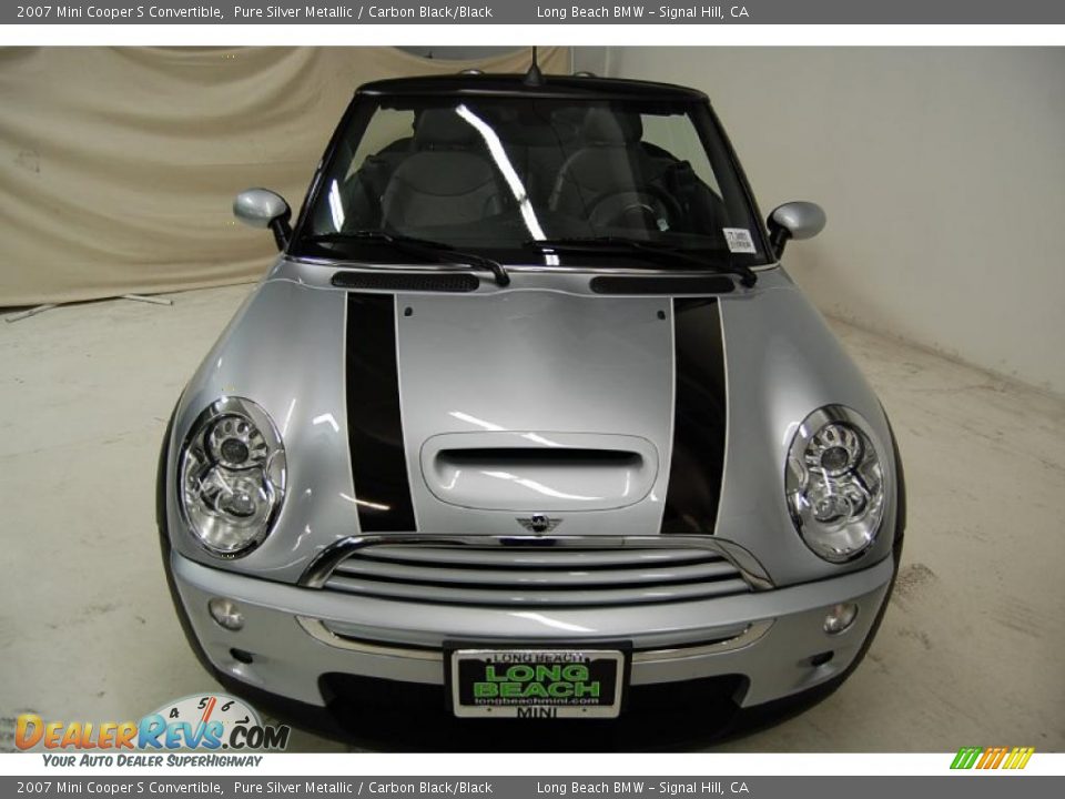 2007 Mini Cooper S Convertible Pure Silver Metallic / Carbon Black/Black Photo #2