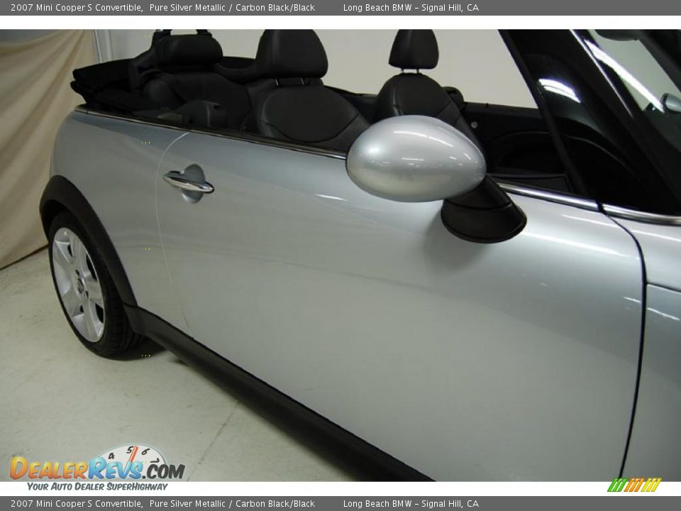 2007 Mini Cooper S Convertible Pure Silver Metallic / Carbon Black/Black Photo #3