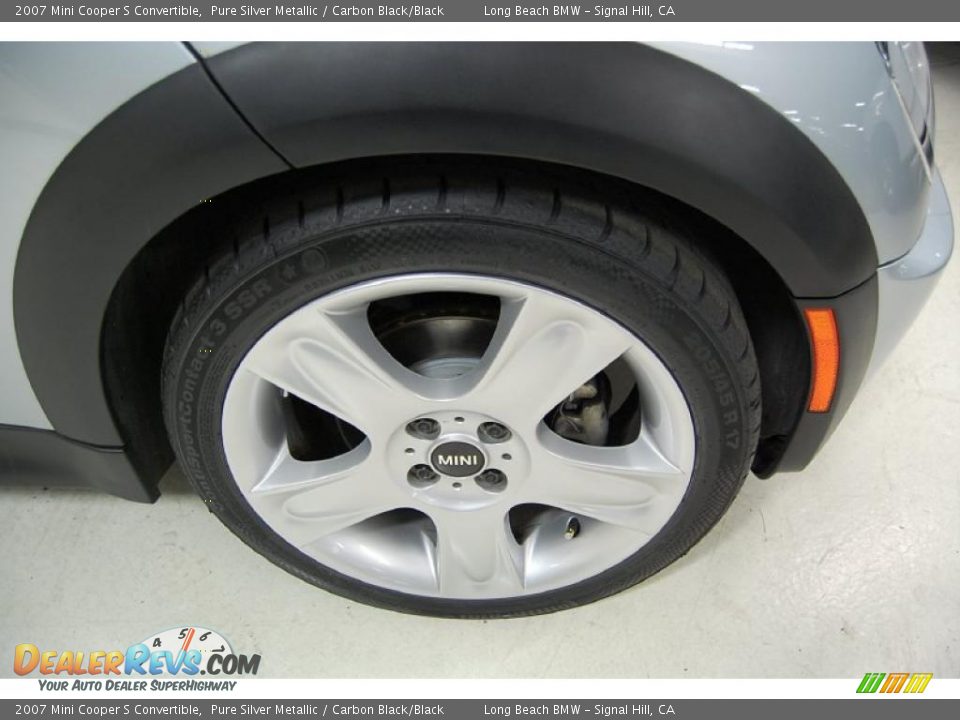 2007 Mini Cooper S Convertible Pure Silver Metallic / Carbon Black/Black Photo #4
