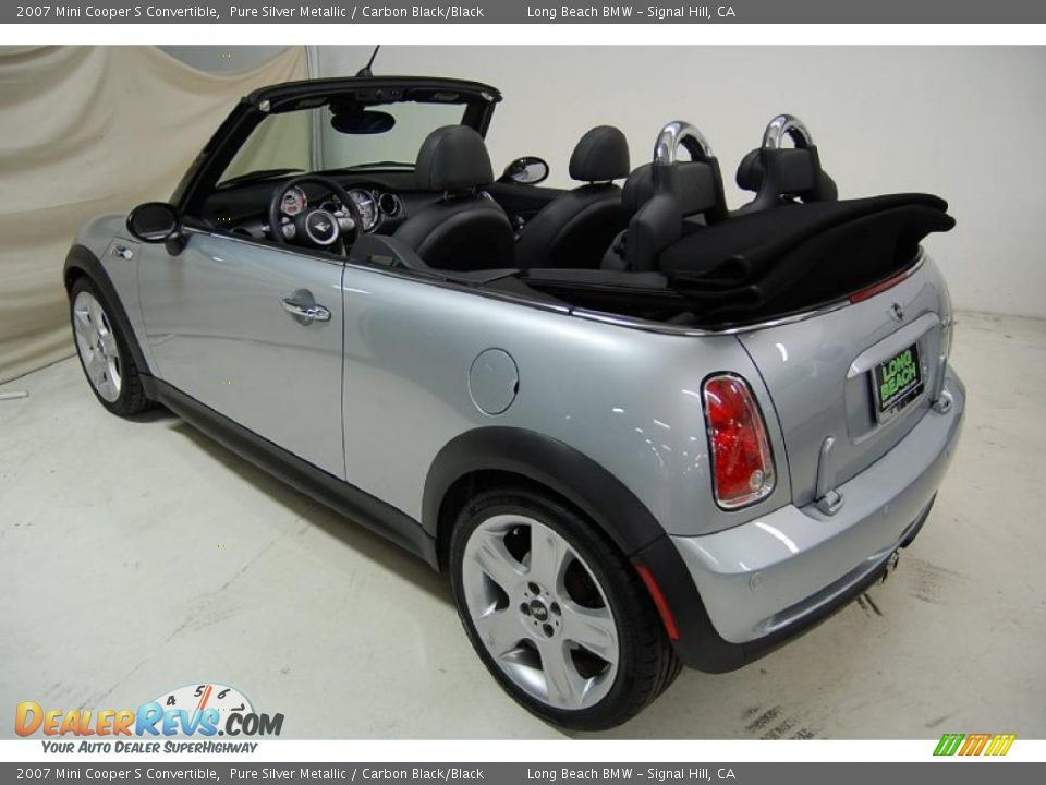 2007 Mini Cooper S Convertible Pure Silver Metallic / Carbon Black/Black Photo #5