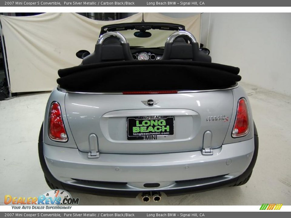 2007 Mini Cooper S Convertible Pure Silver Metallic / Carbon Black/Black Photo #6