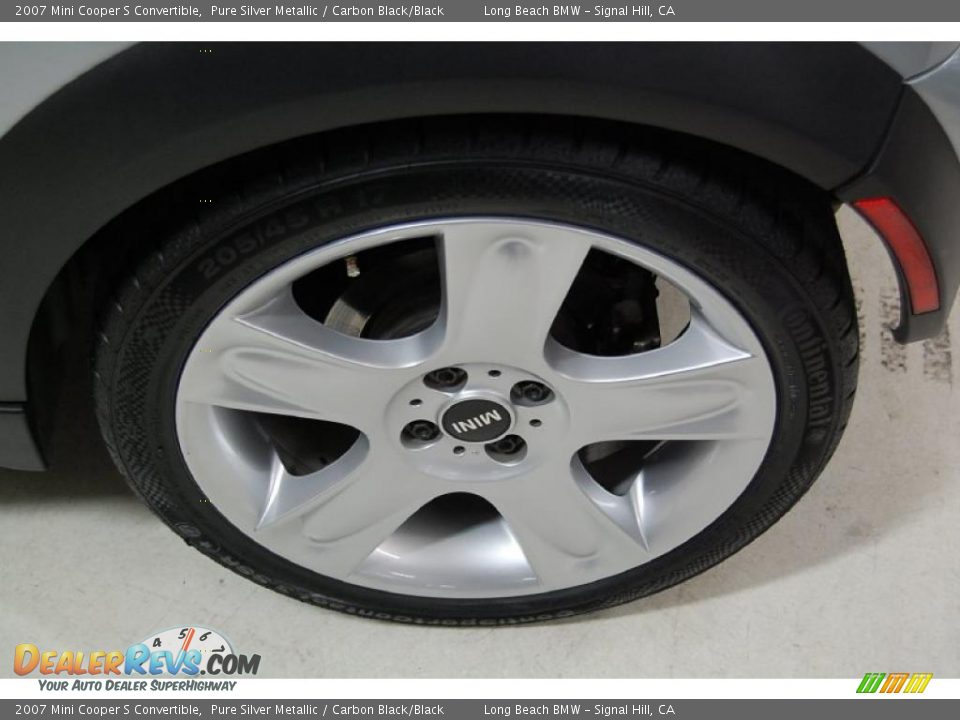 2007 Mini Cooper S Convertible Pure Silver Metallic / Carbon Black/Black Photo #7