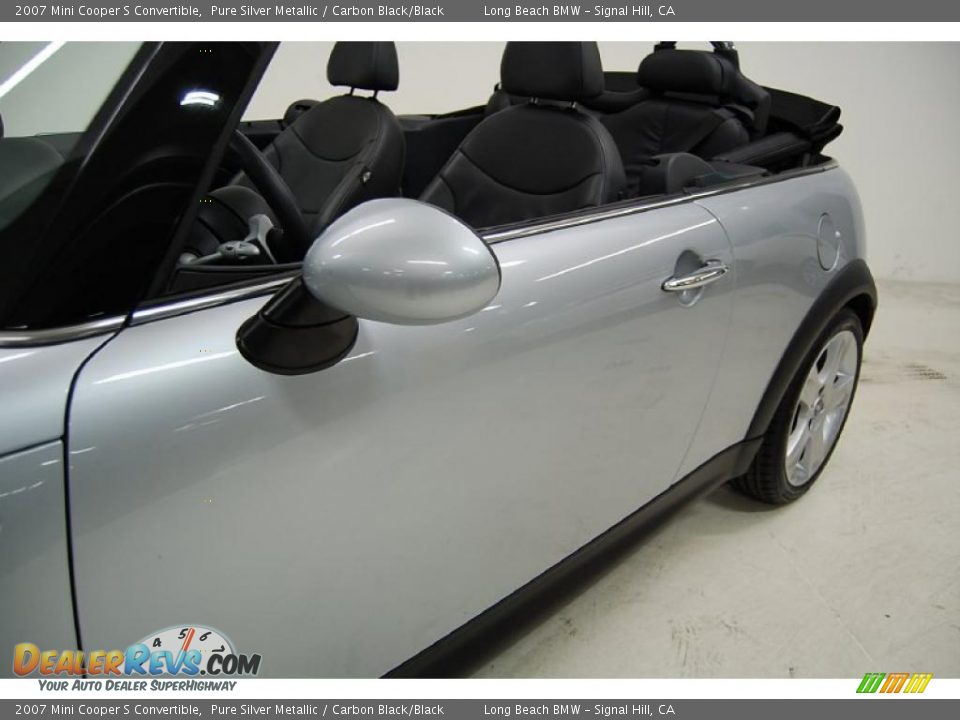 2007 Mini Cooper S Convertible Pure Silver Metallic / Carbon Black/Black Photo #11