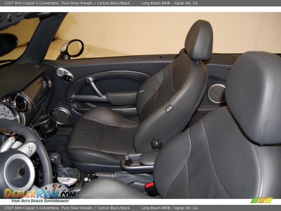 2007 Mini Cooper S Convertible Pure Silver Metallic / Carbon Black/Black Photo #13