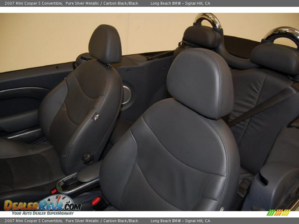 2007 Mini Cooper S Convertible Pure Silver Metallic / Carbon Black/Black Photo #14
